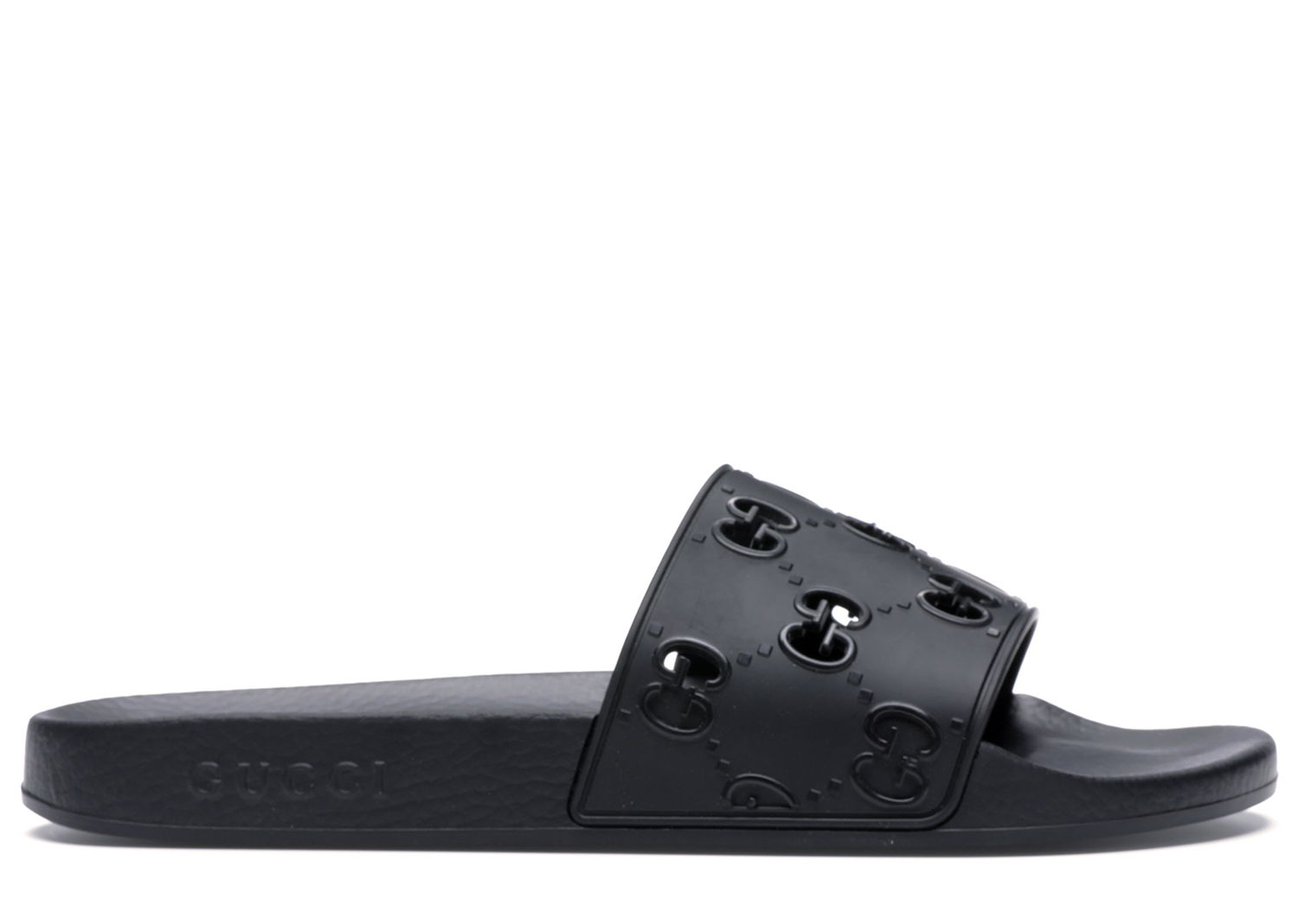 Кецове и обувки Gucci GG Slide Rubber 'Black' Черно | 575957 JDR00 1000, 0