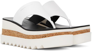 Кецове и обувки Stella McCartney Sneak-Elyse Platform Thong Sandals Бяло | 810362AP00P0, 3