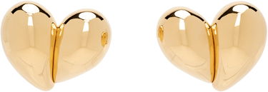 Обеци Bottega Veneta Bottega Veneta Gold Tone Split Heart Clip-On Earrings Жълто | 838156 VAHU0, 0