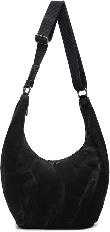 Чанта през рамо Diesel Rave X Washed Denim Crescent Shoulder Bag Черно | X10414-P4485-T8013, 0