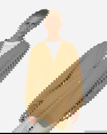 Пуловер Comme des Garçons Lacoste Asymmetric Cardigan Бежово | FL-N005-W23 2, 0