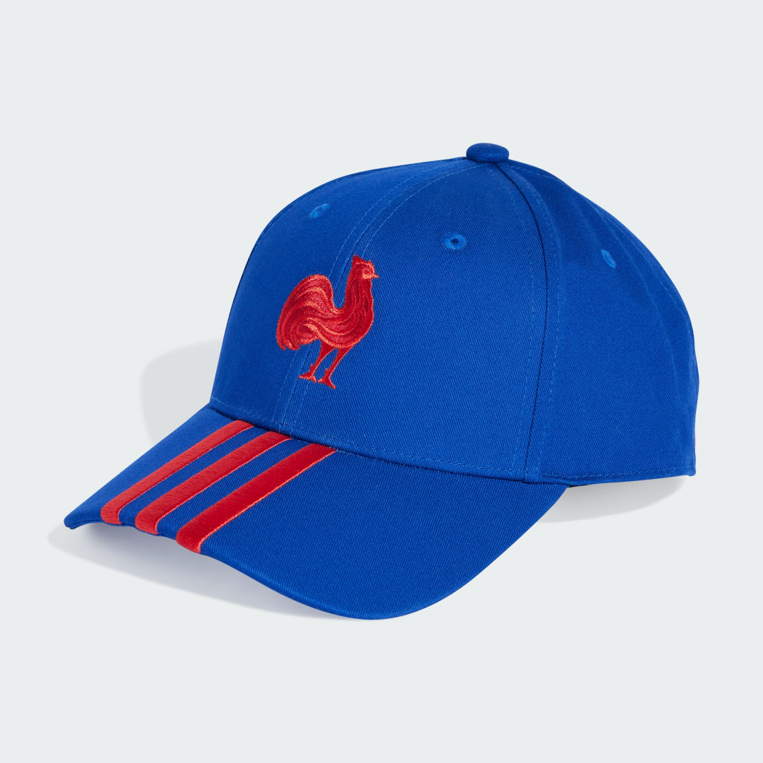 Шапка с козирка adidas Performance France 3-Stripes Baseball Cap Синьо | JZ8237, 0