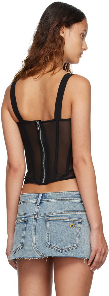 Потник Miaou Miaou Deville Mesh Corset Tank Top Черно | 7034PM1BLK, 2