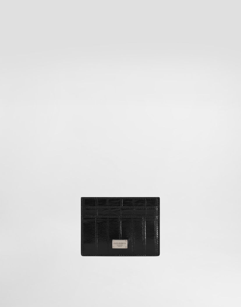 Портфейл Dolce & Gabbana Dolce & Gabbana Eel Skin Card Holder Черно | BP0330A8M2480999