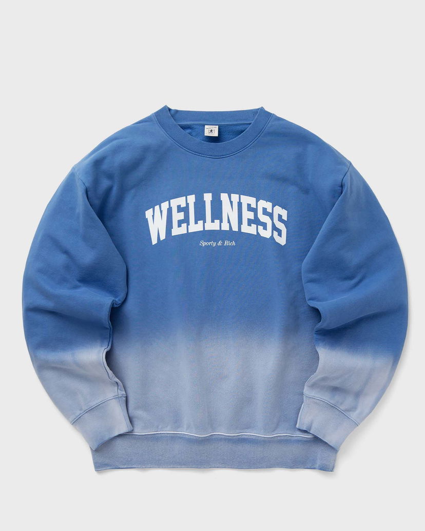 Суитчър Sporty & Rich Wellness Ivy Dip Dye Crewneck Sweatshirt Синьо | WS067S413WB