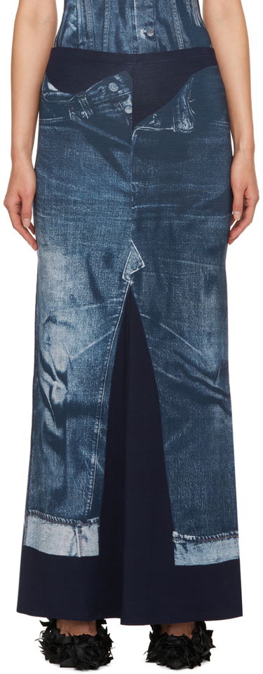 Пола Jean Paul Gaultier Gaultier Trompe L'œil Maxi Skirt Синьо | 23/15-F-JU055-J530-5950, 0