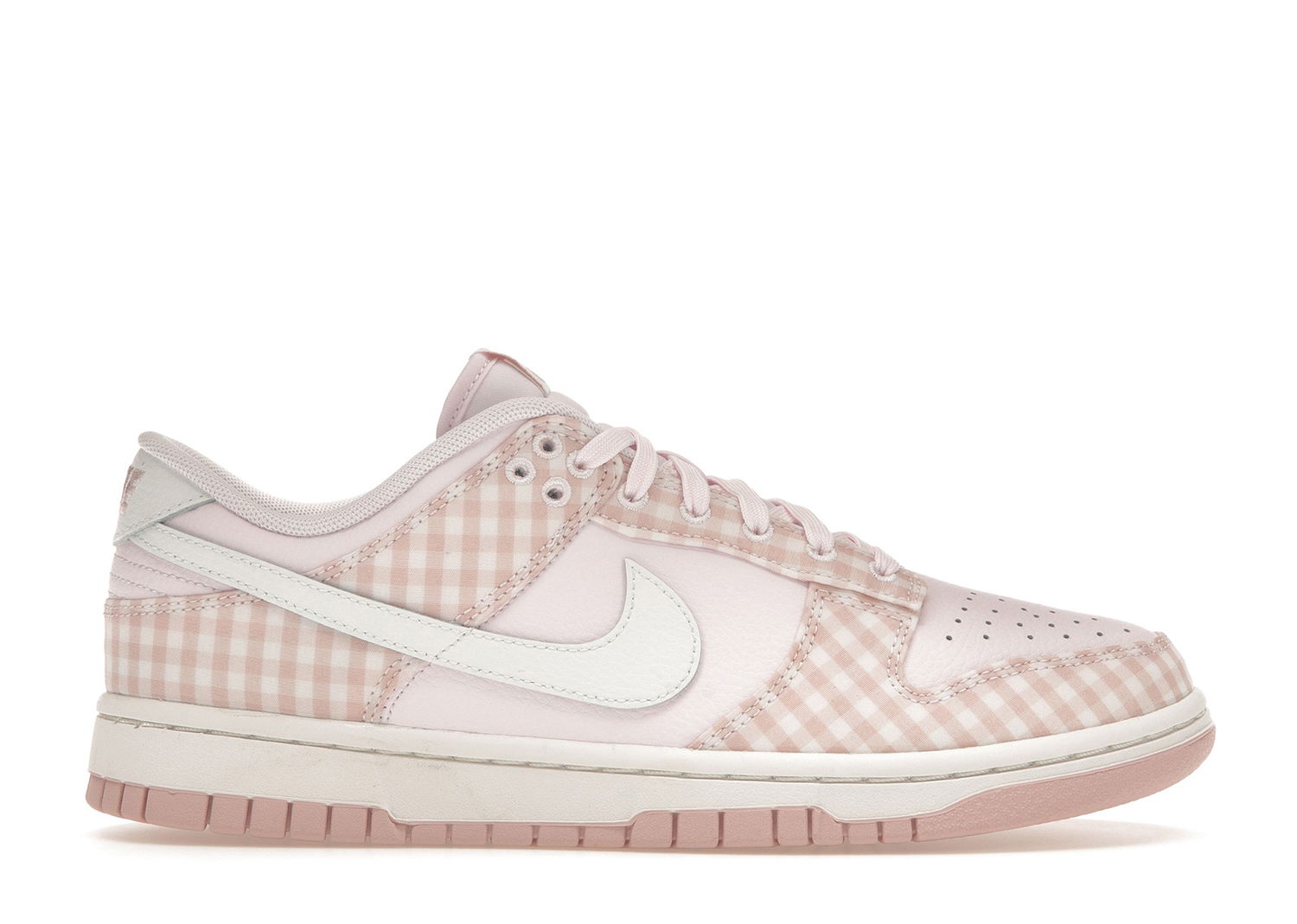 Кецове и обувки Nike Dunk Low Pearl Pink Gingham (Women's) Бежово | FB9881-600, 0