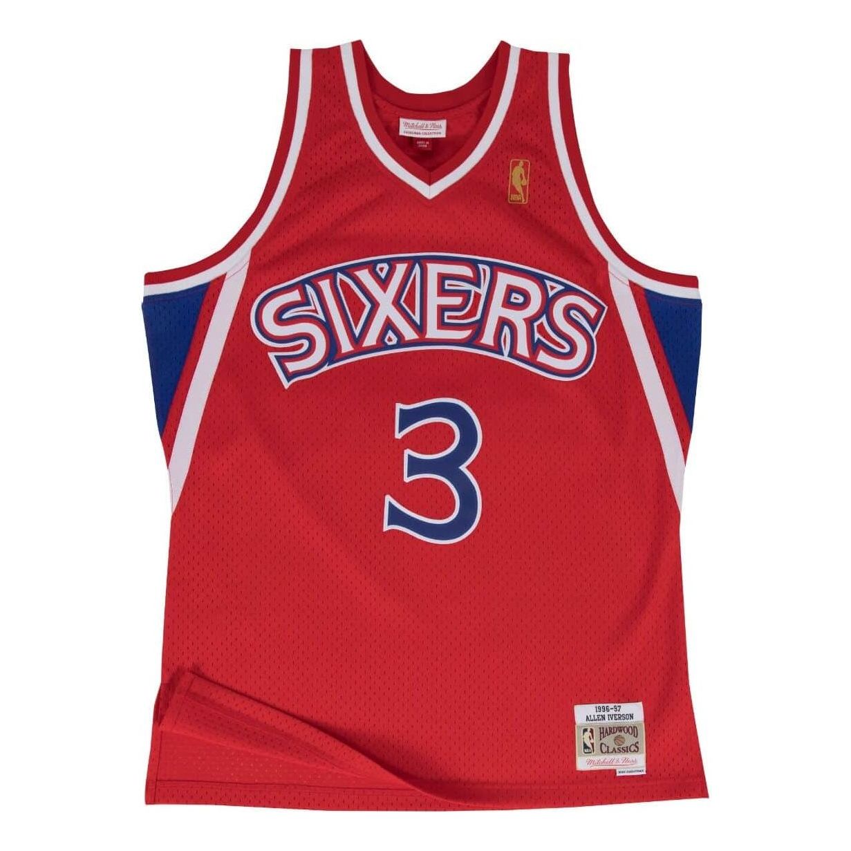 Фланелка Mitchell & Ness Philadelphia 76ers 'Allen Iverson' Swingman Jersey Червено | AJY4CP19161-P76SCAR96AIV, 0