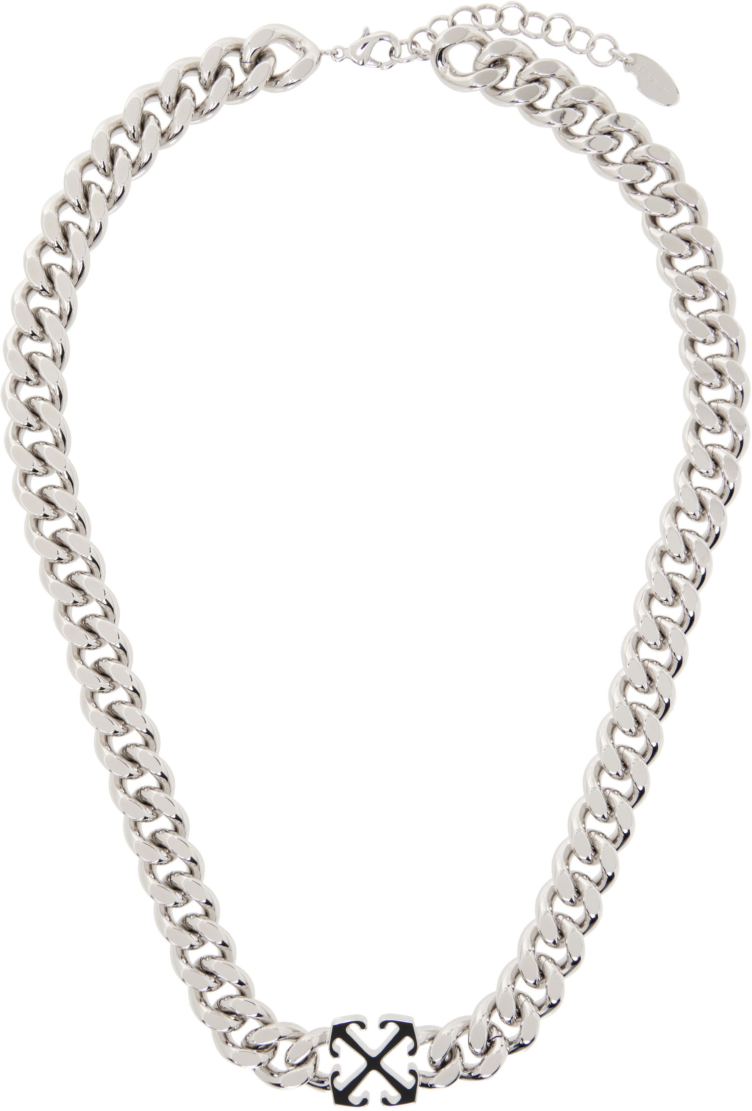 Колие Off-White Chain Necklace With Enamel Arrow Металик | OMOB156C99MET0017210, 0