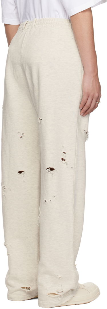 Спортни панталони We11done We11done Destroyed Jersey Jogger Sweatpants Бежово | WD-TA0-25-726-U-MG, 2