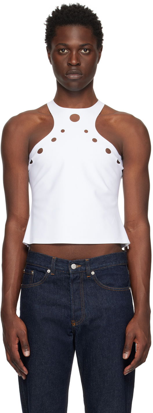 Потник Jean Paul Gaultier Gaultier Perforated Tank Бяло | 22/09-F-TO040L-J027, 0