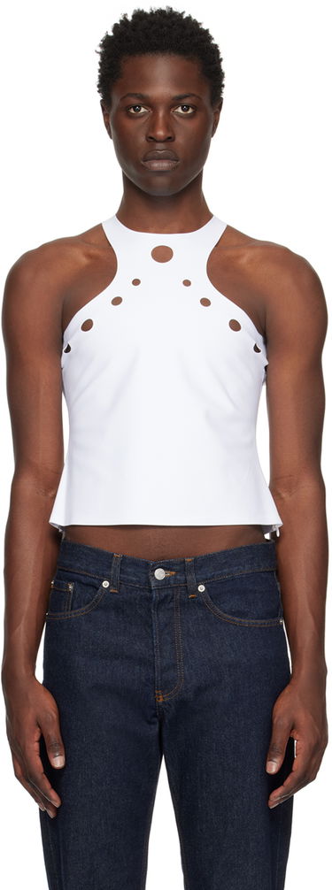 Потник Jean Paul Gaultier Gaultier Perforated Tank Бяло | 22/09-F-TO040L-J027, 0