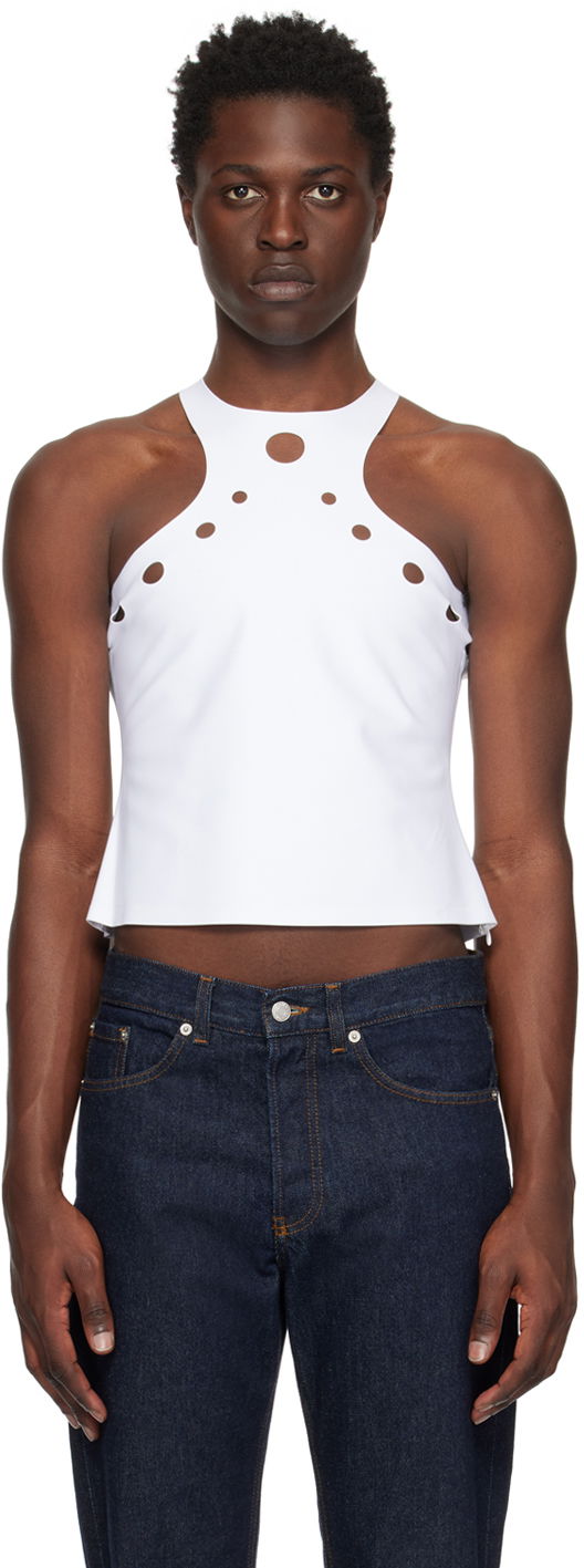 Потник Jean Paul Gaultier Gaultier Perforated Tank Бяло | 22/09-F-TO040L-J027