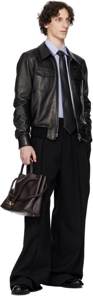 Колани Bottega Veneta Bottega Veneta Lambskin Tie Черно | 762027V3Y602113, 2