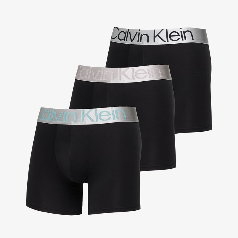 Боксерки CALVIN KLEIN Microfiber Boxer Brief 3-Pack Black Черно | NB3075A QTE