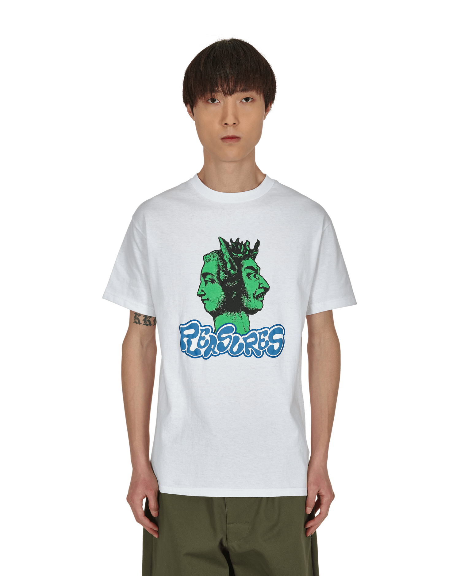 Тениска Pleasures Two Face T-Shirt Бяло | P21W046 WHITE, 1