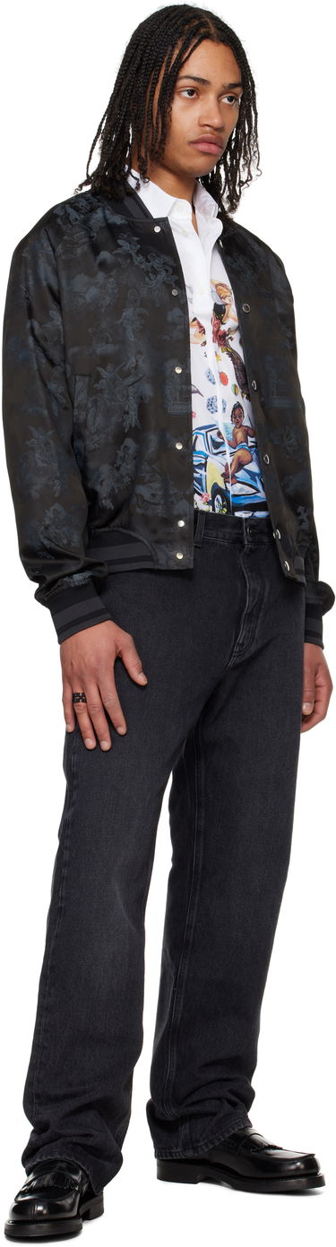 Яке бомбър Off-White Off-White Fresco Souvenir Varsity Bomber Jacket Черно | OMEH05AS25FAB0020210, 3