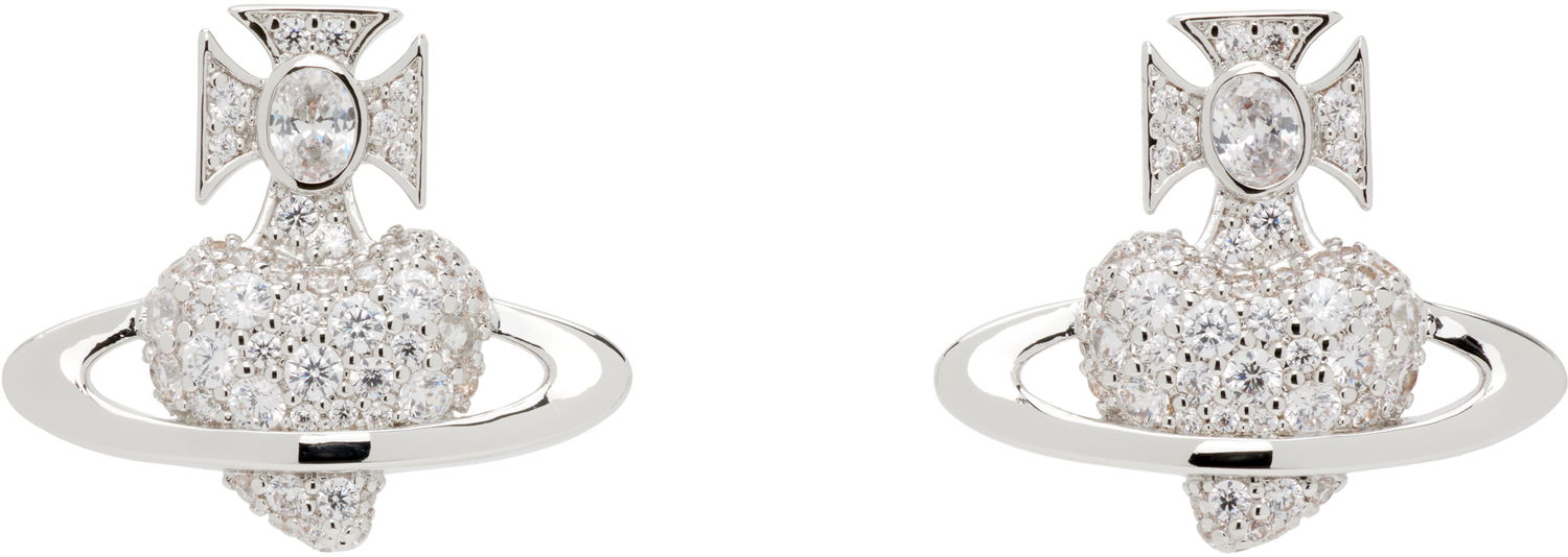 Обеци Vivienne Westwood Valentine's Agnatha Crystal Orb Stud Earrings Металик | 6201036H-02P102-, 0