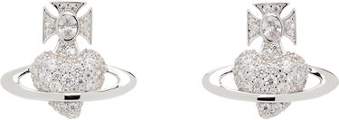 Обеци Vivienne Westwood Valentine's Agnatha Crystal Orb Stud Earrings Металик | 6201036H-02P102-, 0