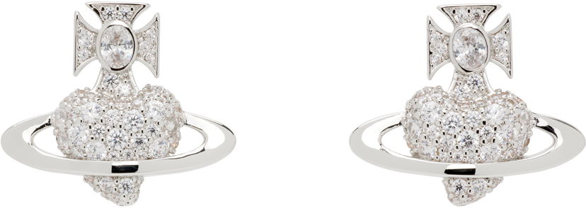 Обеци Vivienne Westwood Valentine's Agnatha Crystal Orb Stud Earrings Металик | 6201036H-02P102-
