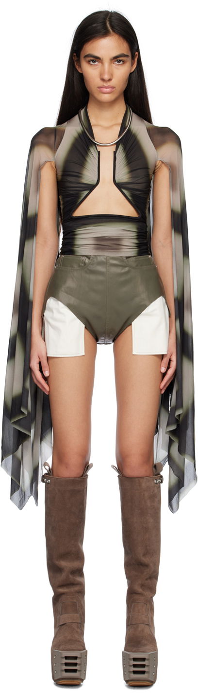 боди Rick Owens Rick Owens Flagsleeve Prong Sleeveless Blouse Зелено | RP01C5229 BZP2, 0