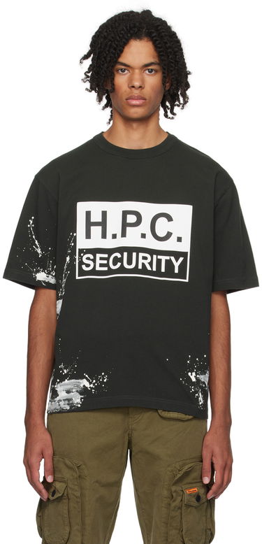 Тениска HERON PRESTON 'H.P.C. Security' T-Shirt Черно | HMAA032F23JER0101001, 0