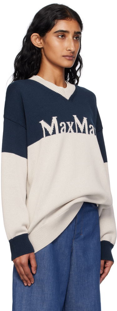 Пуловер Max Mara Max Mara Luigi Colorblock Sweater Тъмно синьо | 2519361043600, 1