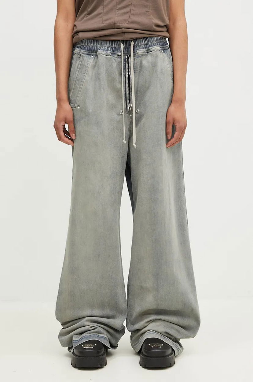 Дънки Rick Owens High Waisted Jeans Синьо | DS02D2327.SKY