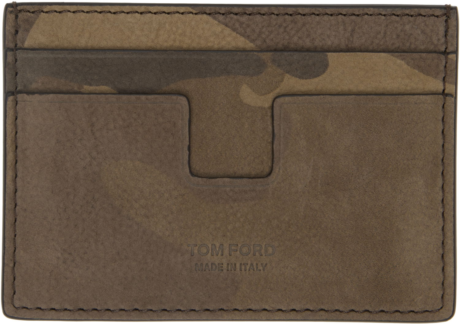 Портфейл Tom Ford Tom Ford Nubuck Money Clip Card Holder Кафяво | Y0341-ICL113G, 0