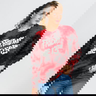 Суитчър Vans Friday The 13th x Boyfriend Pullover Crew Sweatshirt Червено | VN0A53XGZPL1, 0