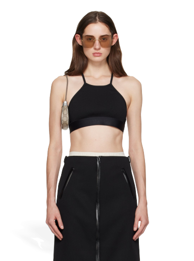 Съкратен топ Gucci Crop Camisole Top Черно | 772425 XUAJ3