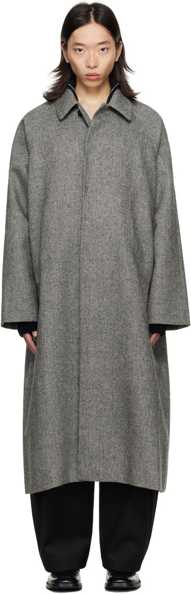 Палта sage NATION SAGE NATION Takeshi Herringbone Coat Сиво | S028 TAKESHI COAT WOOL BLACK A, 0