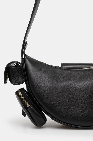 Чанта за кръста Fiorucci Multi-Pocket Leather Waist Bag Черно | U01FPABA123LE04BK01, 2