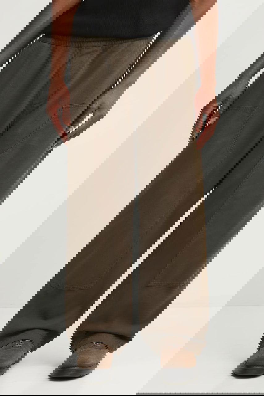 Панталони Carhartt WIP Crawton Wide-Leg Cotton Pants with Patch Pockets Кафяво | I035657.63GD, 0