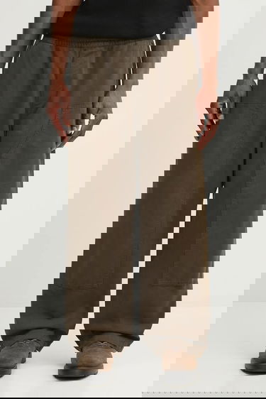 Панталони Carhartt WIP Crawton Wide-Leg Cotton Pants with Patch Pockets Кафяво | I035657.63GD, 0