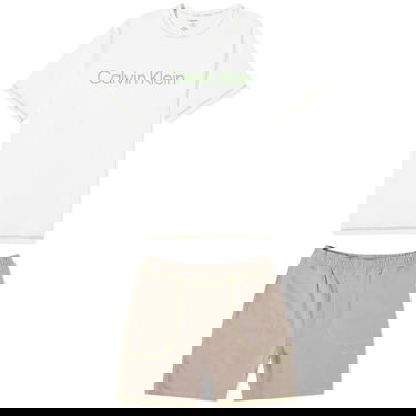 Пижама CALVIN KLEIN Future Shift Short Sleeve Lounge Set Бяло | 000NM2471EKDD, 0