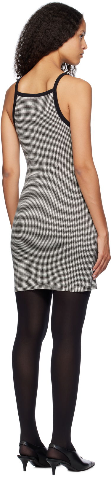 Pокля Courrèges Courrèges Houndstooth Mini Dress Черно | 324JRO458JS0167, 2