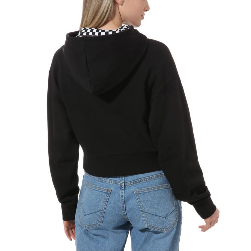 Суитчър Vans Cropped Hoodie Черно | vn0a47tmblk1, 1
