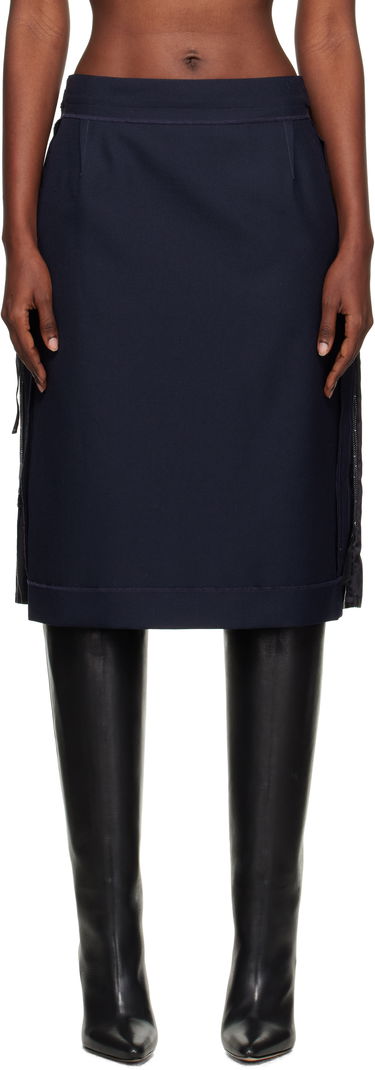 Пола Maison Margiela Maison Margiela Reverse Midi Skirt Тъмно синьо | S51ME0045 MTN107, 0