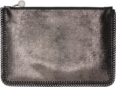 Дамска чанта Stella McCartney Falabella Chain Metallic Clutch Черно | 7B0112WP0489, 0