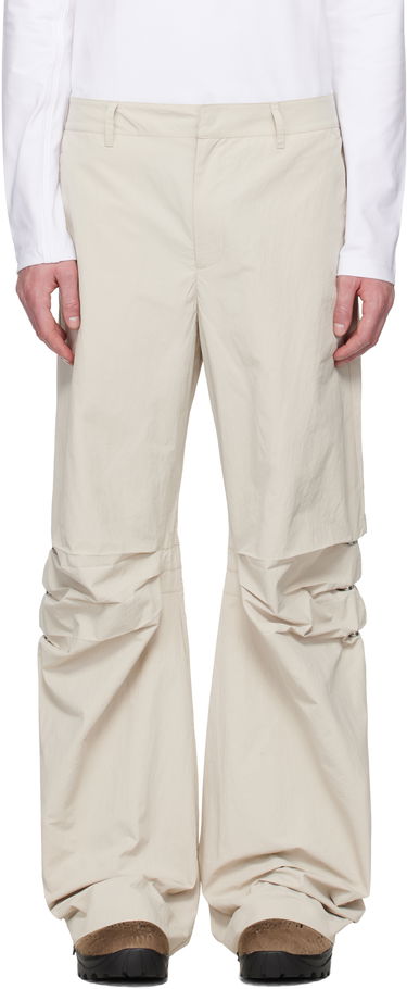 Панталони HELIOT EMIL HELIOT EMIL Ferro Gathered Trousers Бежово | SS25_M_10_193_ST18, 0