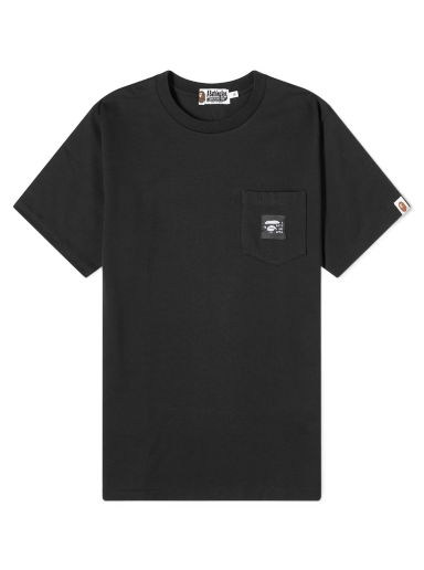 Тениска BAPE Label Pocket T-Shirt Черно | 001CSJ801009M-BLK