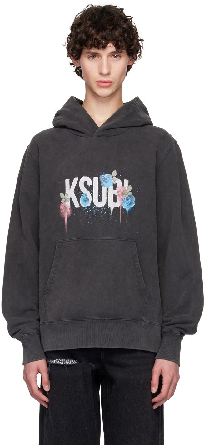 Суитчър Ksubi Graff Rose Graphic Print Hoodie Черно | MPF24FL010