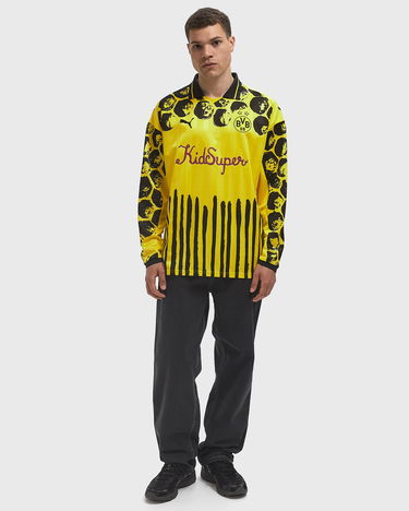 Фланелка Puma KidSuper BVB Retro Long Sleeve Shirt Жълто | 782753-02, 1