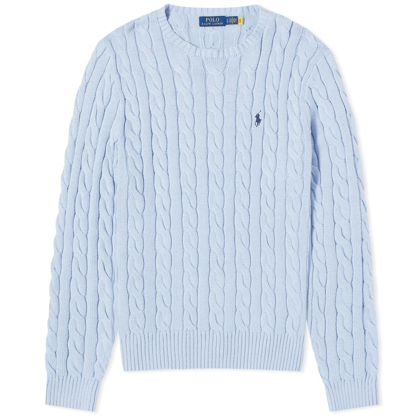 Пуловер Polo by Ralph Lauren Cotton Cable Crewneck Синьо | 710775885503