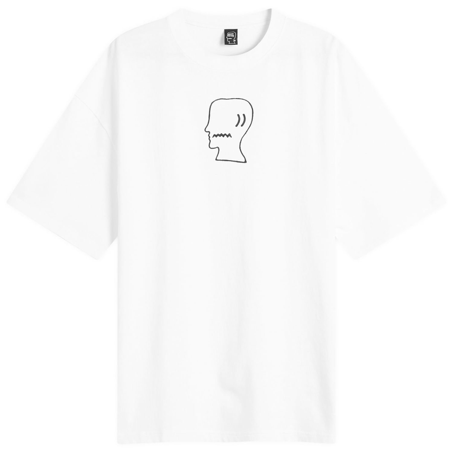 Тениска Brain Dead Brain Dead Logo Head T-Shirt, Size Large Бяло | BDF24T000045-WHT, 0