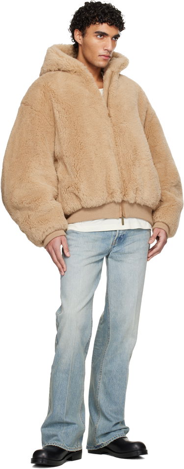 Яке бомбър Fear of God Alpaca Hooded Bomber Jacket Бежово | FG25FW50-506TES-237, 3
