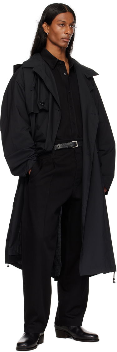 Дъждобран LEMAIRE LEMAIRE Light Hooded Trench Coat Черно | CO1096 LF1371, 3