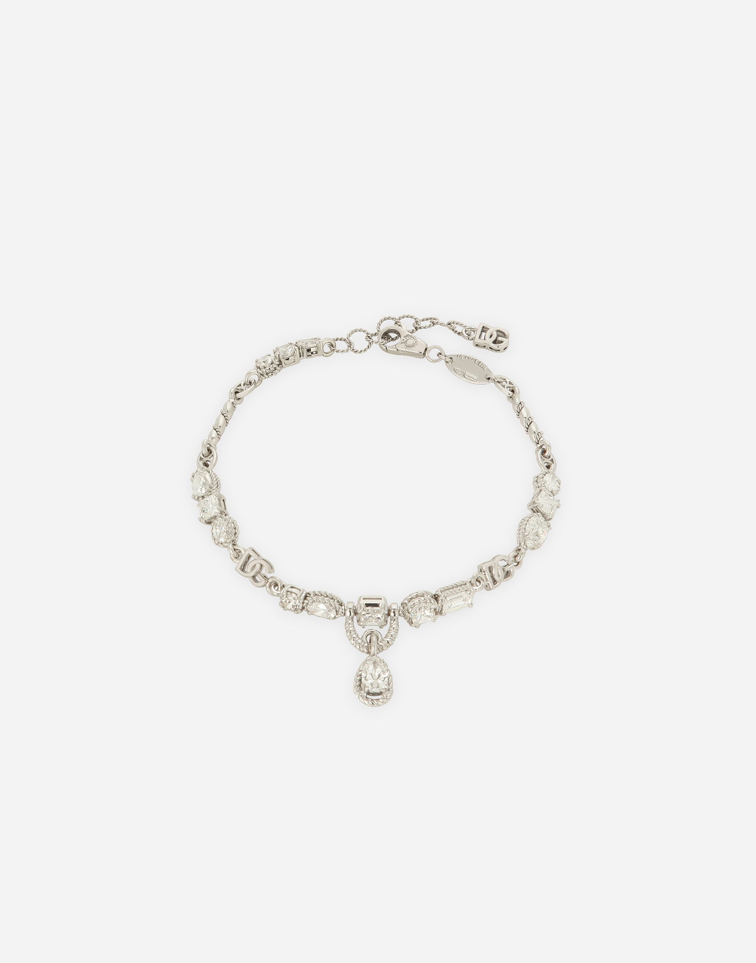 Гривна Dolce & Gabbana 18K White Gold Easy Diamond Bracelet Металик | WBQD1GWDIA180001, 0