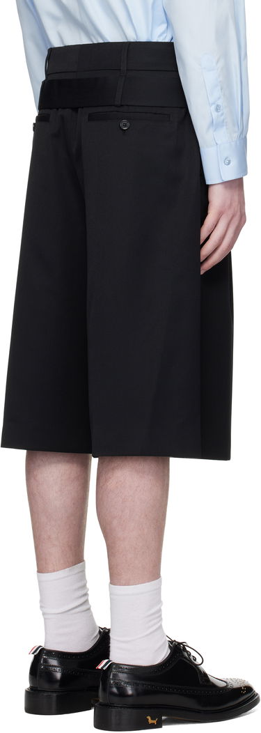 Къси панталони Simone Rocha Simone Rocha Wide Leg Multi Belt Loop Shorts Черно | 4160 1217, 2